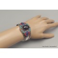 Gros Bracelet tibetain look ancien onyx noir Bracelets tibétains bouddhistes ref7588