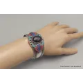 Gros Bracelet tibetain look ancien onyx noir - Bracelets tibétains bouddhistes