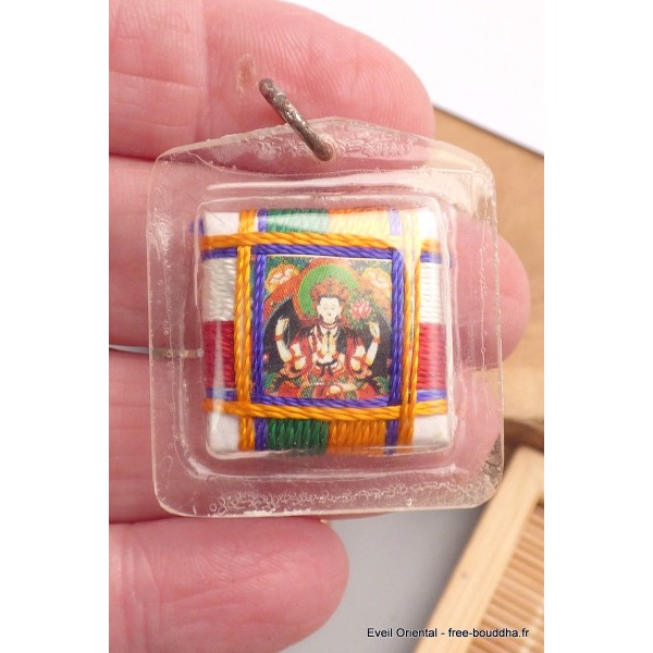 Amulette tibétaine porte-bonheur Amulette tibétaine, porte-clé AMT4