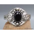 Bracelet tibétain Onyx sur dorjé - Bracelets tibétains bouddhistes