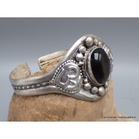 Bracelet tibétain Onyx sur dorjé Bijoux tibetains bouddhistes ref 51D