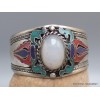 Gros Bracelet tibetain look ancien Pierre de lune Bracelets tibétains bouddhistes ref7588.1