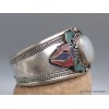 Gros Bracelet tibetain look ancien Pierre de lune Bracelets tibétains bouddhistes ref7588.1
