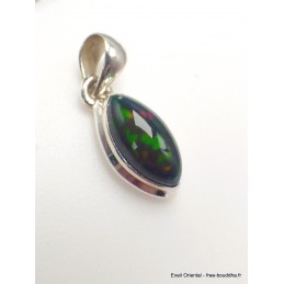 Pendentif marquise Opale noire du Chili Bijoux en Opale Noire YM68.5