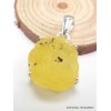 Pendentif Brucite brute serti griffes pointe noire Pendentifs pierres naturelles AW49.3