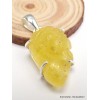 Pendentif argent Brucite brute serti griffes Bijoux en Brucite AW49.4