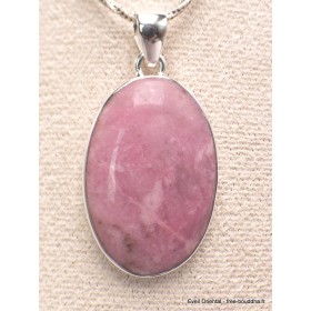 Bijou pendentif en Pétalite rose marbrures blanches Pendentifs pierres naturelles LAM68.4
