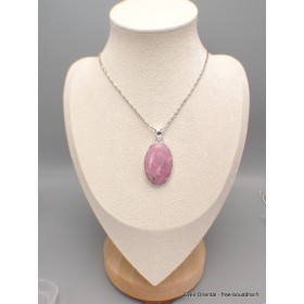 Bijou pendentif en Pétalite rose marbrures blanches Pendentifs pierres naturelles LAM68.4