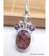 Pendentif Cacochynite Super seven améthyste facettée Bijoux en Cacochynite Super Seven XV83.13