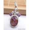 Pendentif Cacochynite Super seven améthyste facettée Bijoux en Cacochynite Super Seven XV83.13