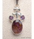 Pendentif Cacochynite Super seven améthyste facettée Bijoux en Cacochynite Super Seven XV83.13