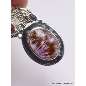 Pendentif Cacochynite Super seven grenat cabochon Bijoux en Cacochynite Super Seven XV83.14