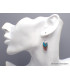 Boucles d'oreilles Turquoise Spiny Oyster rectangulaires Bijoux en Turquoise YM76.1