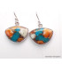 Boucles d'oreilles Turquoise d'Arizona et huître Bijoux en Turquoise Spiny Oyster YM76.3
