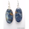 Boucles d'oreilles Pietersite bleue ovales qualité AAA Boucles d'oreilles en pierres YM77.1