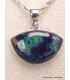 Pendentif Malachite sur Azurite semi-oval Bijoux en Azurite Malachite LAM36.3