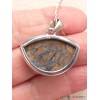 Pendentif Malachite sur Azurite semi-oval Bijoux en Azurite Malachite LAM36.3