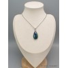 Pendentif Malachite sur Azurite forme goutte Bijoux en Azurite Malachite LAM36.6