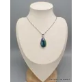 Pendentif Malachite sur Azurite forme goutte - Bijoux en Azurite Malachite