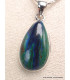 Pendentif Malachite sur Azurite forme goutte Bijoux en Azurite Malachite LAM36.6