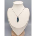 Pendentif Malachite sur Azurite oval allongé Bijoux en Azurite Malachite LAM36.7