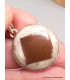 Rare Pendentif Cuivre sur Agate forme ronde Bijoux en Cuivre sur Agate LAM42.3
