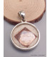Rare Pendentif Cuivre sur Agate forme ronde Bijoux en Cuivre sur Agate LAM42.3