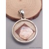 Rare Pendentif Cuivre sur Agate forme ronde Bijoux en Cuivre sur Agate LAM42.3