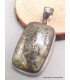 Pendentif en Pyrite plume rectangulaire Bijoux en Pyrite Plume LAM35.2