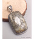Pendentif en Pyrite plume rectangulaire Bijoux en Pyrite Plume LAM35.2