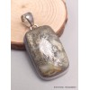 Pendentif en Pyrite plume rectangulaire Bijoux en Pyrite Plume LAM35.2