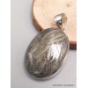 Pendentif bijou en Pyrite plume ovale Bijoux en Pyrite Plume LAM35.4