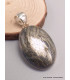 Pendentif bijou en Pyrite plume ovale Bijoux en Pyrite Plume LAM35.4