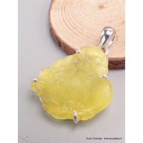 Pendentif en pierre Brucite jaune Bijoux en Brucite LAM38.3