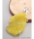 Bijou Pendentif en Brucite jaune forme asymétrique Pendentifs pierres naturelles LAM38.5