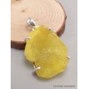 Bijou Pendentif en Brucite jaune forme asymétrique Pendentifs pierres naturelles LAM38.5