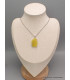 Bijou Pendentif en Brucite jaune forme asymétrique Pendentifs pierres naturelles LAM38.5