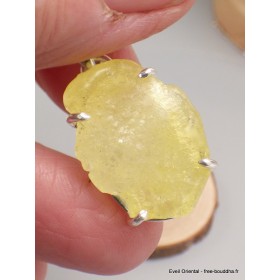 Pendentif pierre naturelle en Brucite jaune Bijoux en Brucite LAM38.8