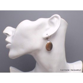 Boucles d'oreilles ovales Jaspe Picasso Cherry Creek Bijoux en Jaspe XV111.2