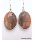 Boucles d'oreilles ovales Jaspe Picasso Cherry Creek Bijoux en Jaspe XV111.2-a
