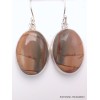 Boucles d'oreilles ovales Jaspe Picasso Cherry Creek Bijoux en Jaspe XV111.2-a