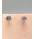 Clous d'oreilles en Diamant brut serti griffes Bijoux en Diamant Brut YM79