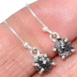 Boucles d'oreilles en Diamant brut serti griffes Pendentifs pierres naturelles LAM74