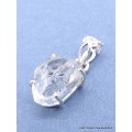 Pendentif diamant d'Herkimer bélière ajourée Pendentifs pierres naturelles YM82