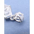 Pendentif diamant d'Herkimer bélière ajourée Pendentifs pierres naturelles YM82