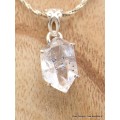 Pendentif diamant d'Herkimer bélière ajourée Pendentifs pierres naturelles YM82