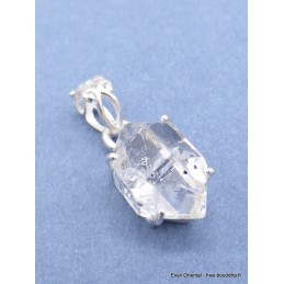 Pendentif diamant d'Herkimer bélière ajourée Bijoux en Diamant d'Herkimer YM82