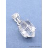 Pendentif diamant d'Herkimer bélière ajourée Pendentifs pierres naturelles YM82