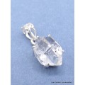 Pendentif diamant d'Herkimer bélière ajourée Pendentifs pierres naturelles YM82
