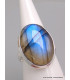 Bague Ovale Labradorite bleue taille 59 qualité AAA Bijoux en Labradorite Bleue XV87.10